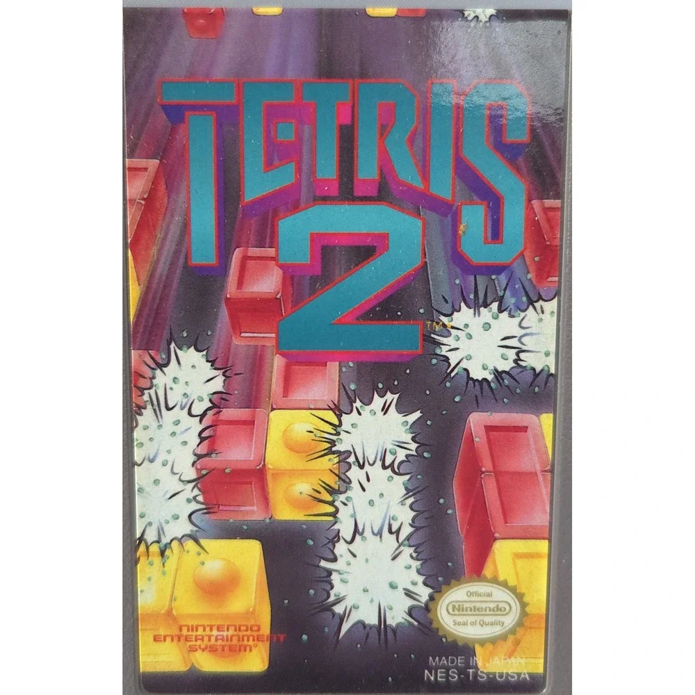 Tetris 2 - Nintendo NES - CIB - 12 Stamp - Tested and Working